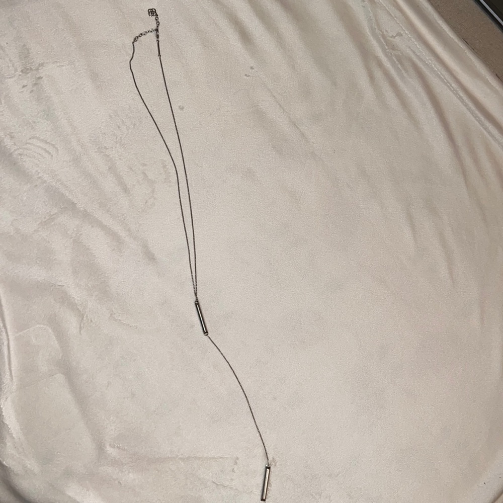 Kendra Scott Shelton Silver Y Necklace